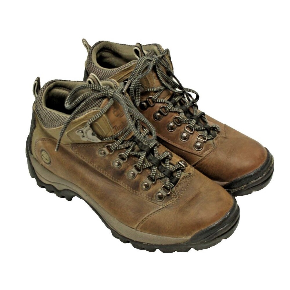 Timberland Boots Men's sz 8M Brown Leather Waterproof Athletic Hiking Shoes